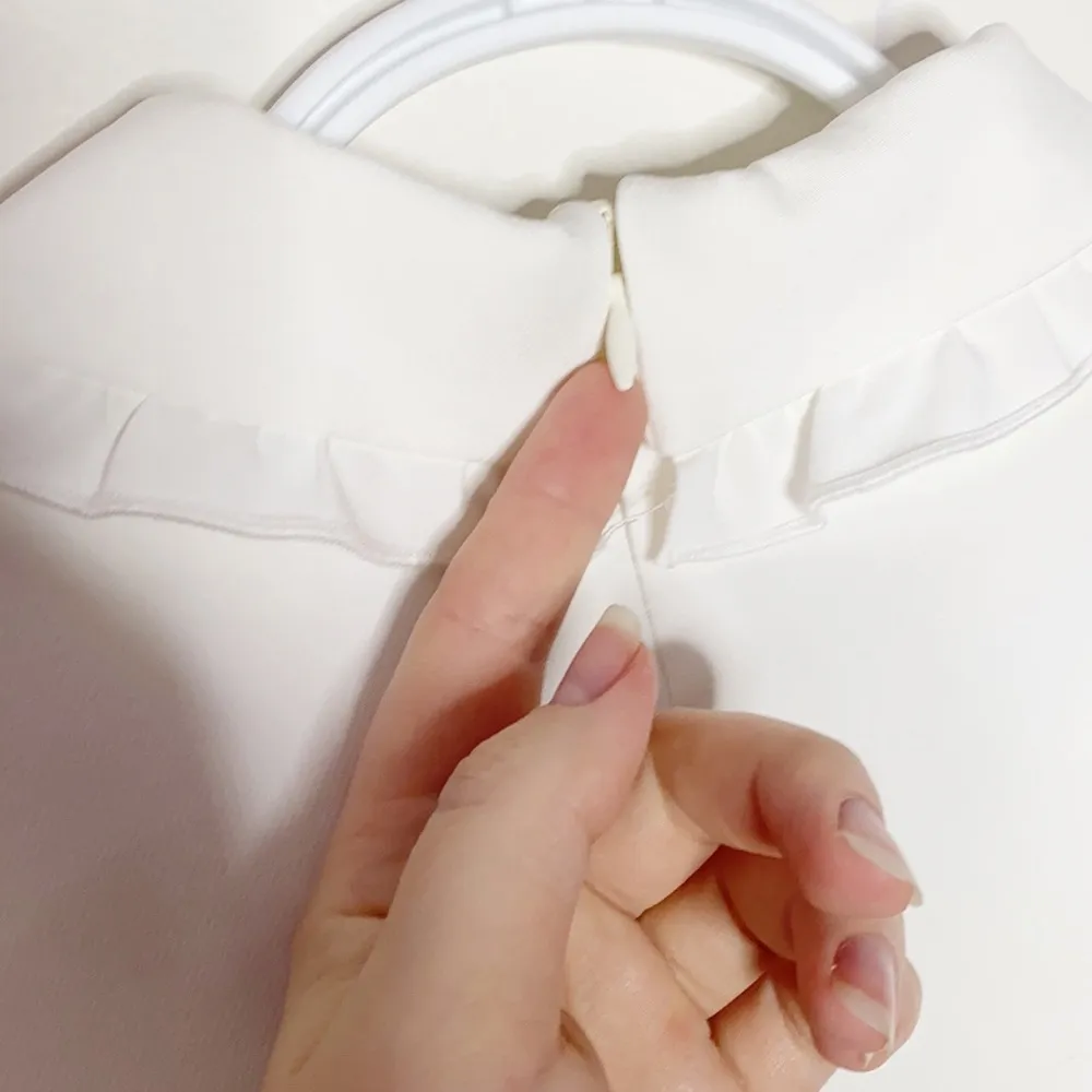 Gal meets glam white Emma ruffled mini dress sz 16 - Image 10