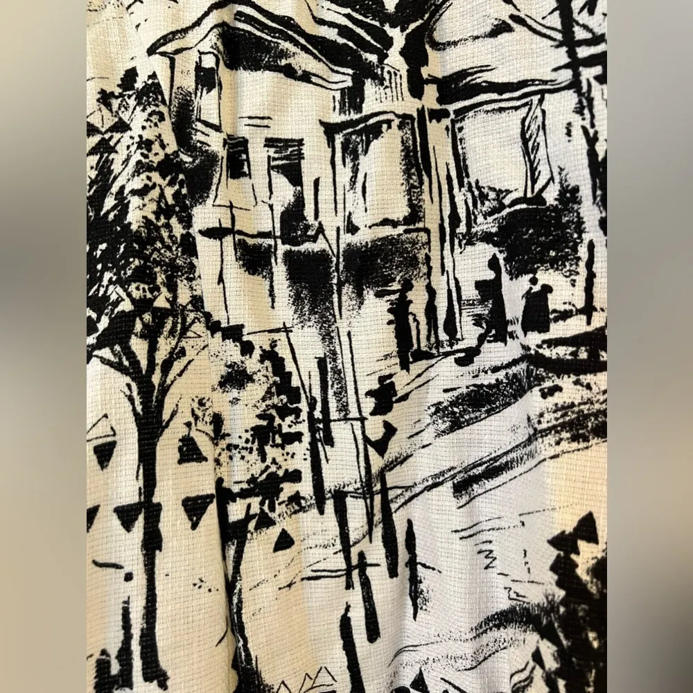 Coldwater Creek Open Front Blazer Jacket Black White NWT City Town Scene XL - Image 12