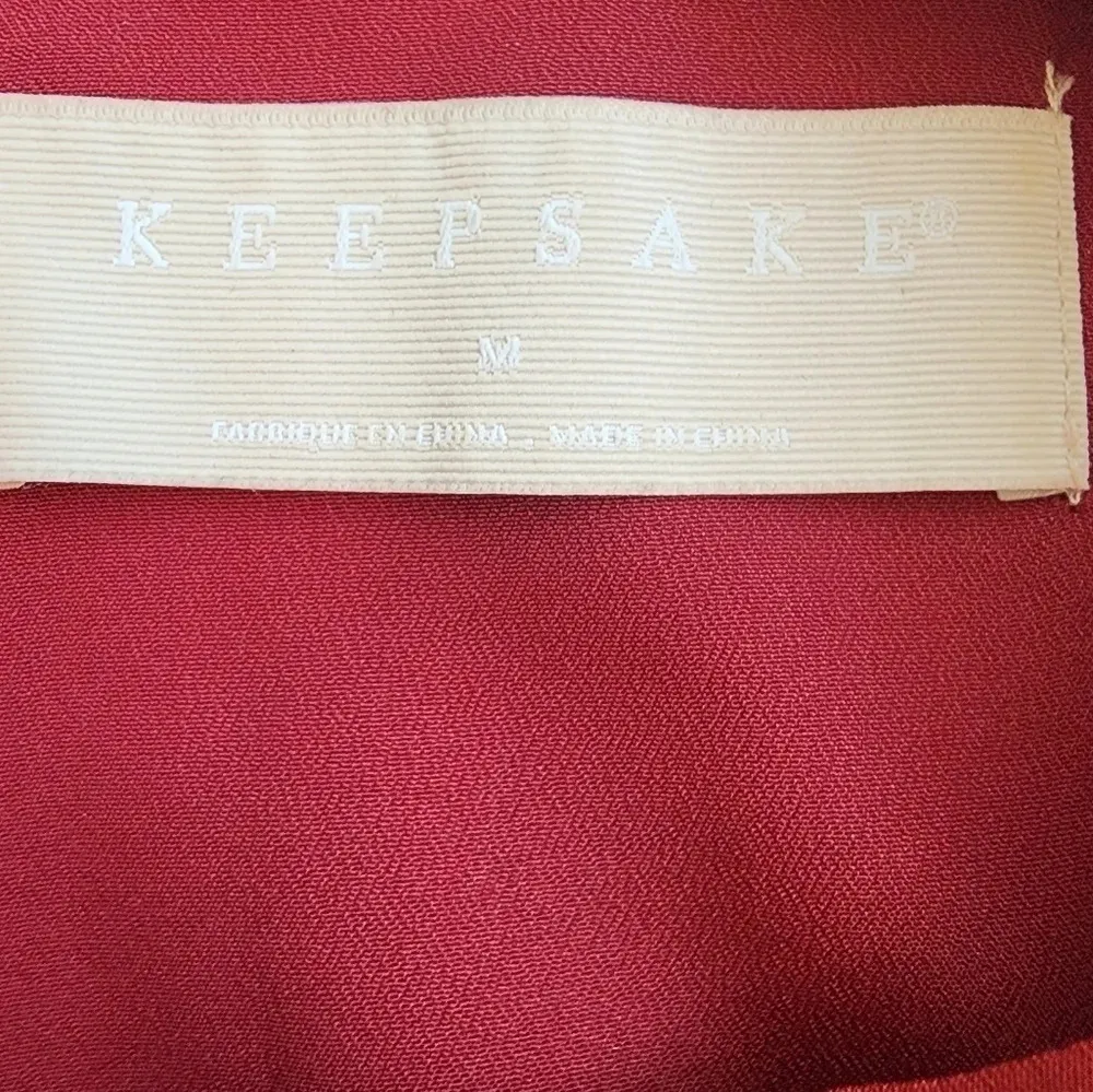 KEEPSAKE The Label Do It Right Mini Dress size M floral cutout Red Size M - Image 9