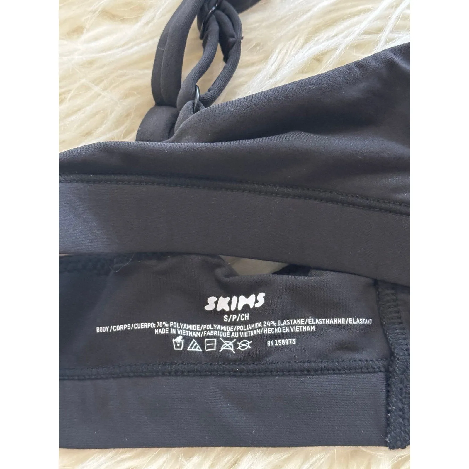 Skims Fits Everybody Scoop Neck Bralette Onyx Size Small - Image 7