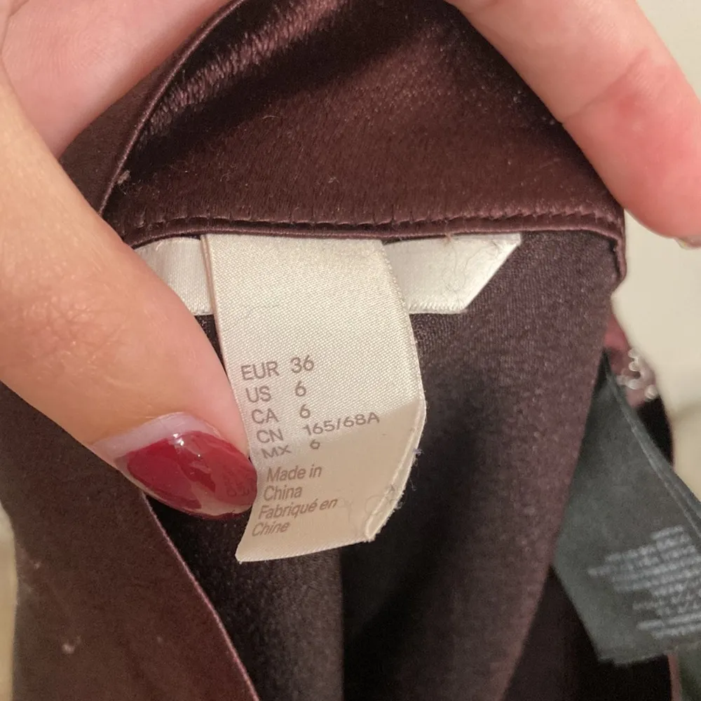 Burgundy Satin High Low Midi Skirt - Image 8