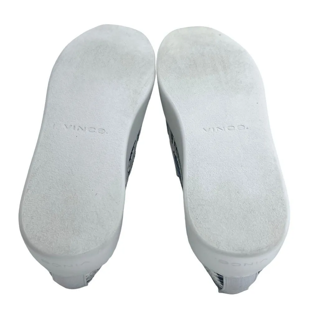 Vince Saxon 2 Mottled Cloud Snake Print Leather Slip-On Platform Sneaker - Image 7