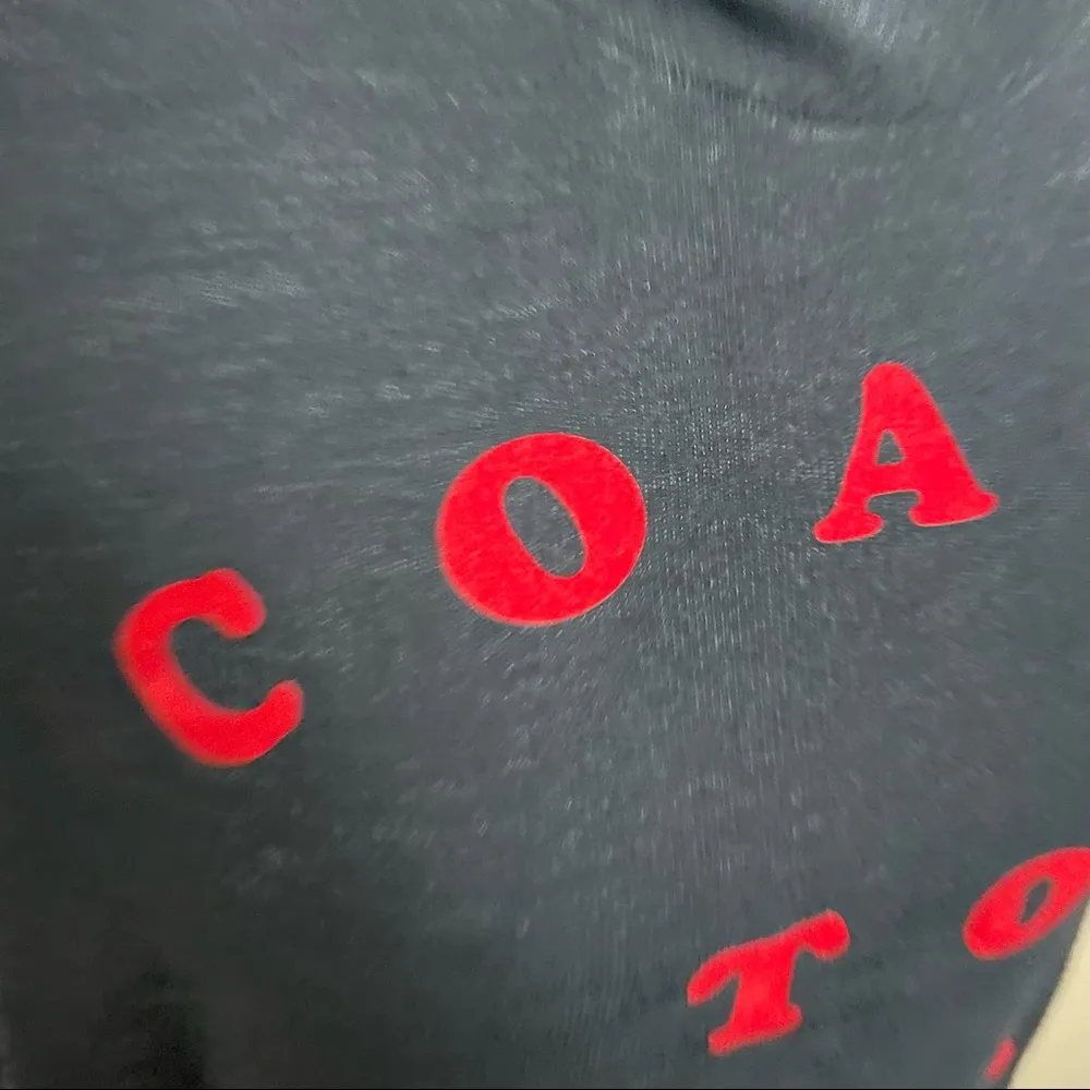 Hoodie Sweatshirt Graphic Coast To Coast Beach Ocean Oversized Blue Red - Image 5