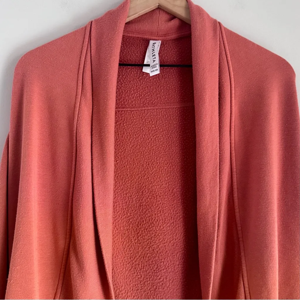 Athleta Terracotta Cocoon Wrap Yoga Oversized Cardigan Etruscan Red Size XS - Image 7