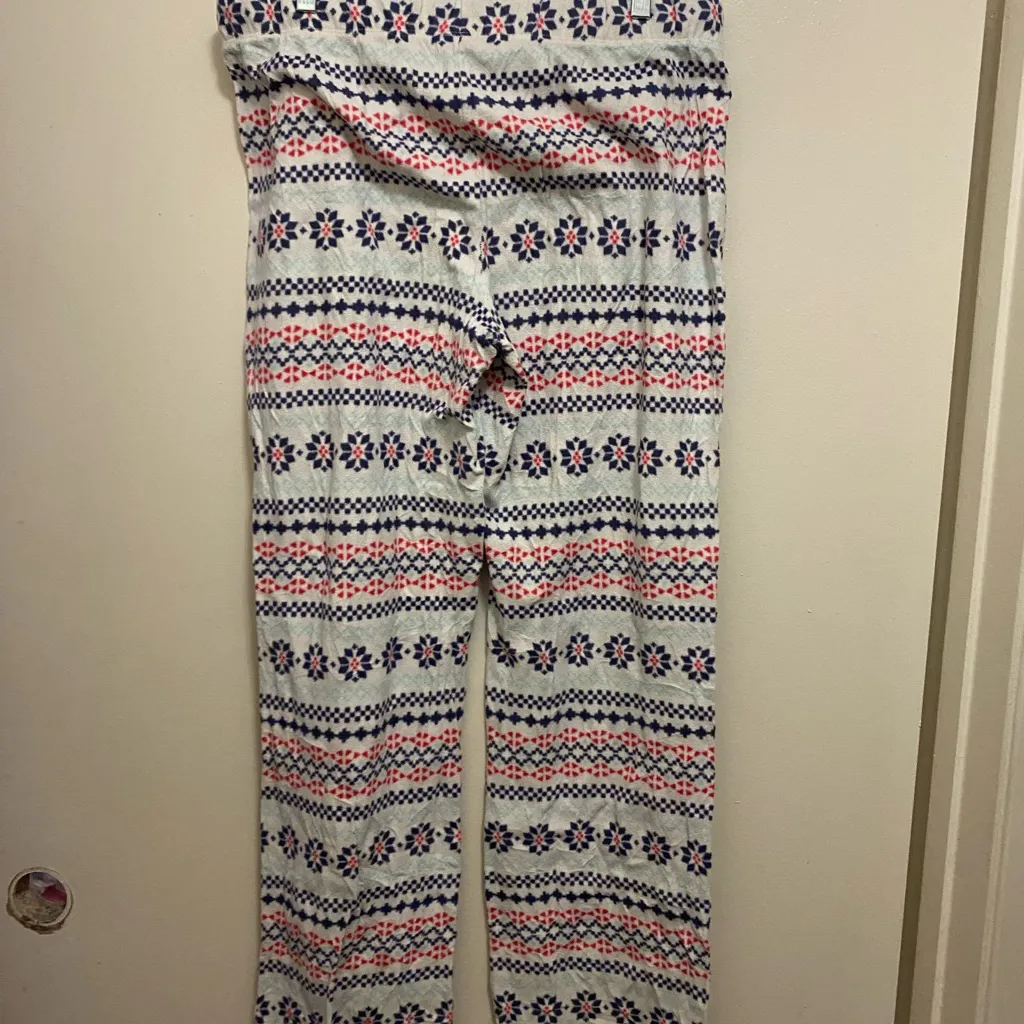 Sonoma Intimates Womens Sleep Lounge Pajama Pants M Winter White Blue Pink Print - Image 4