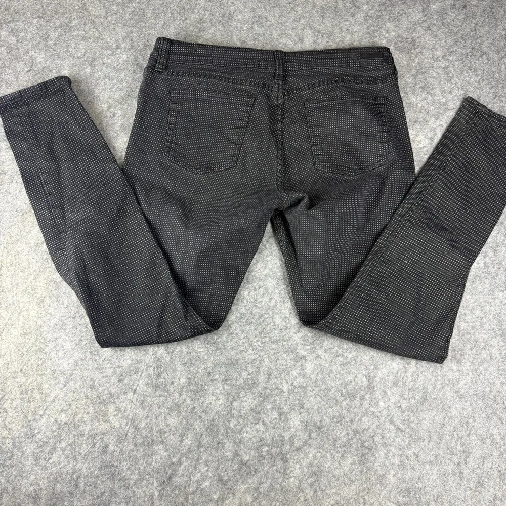 Kut From‎ The Kloth Mia Toothpick Skinny Black Silver Polka Dot Jeans Size 12 - Image 2