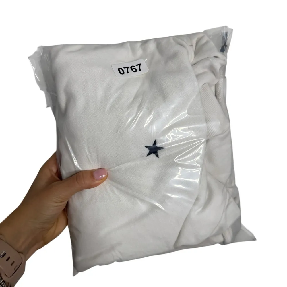 Pam & Gela Crop Hoodie Stars White - Image 8