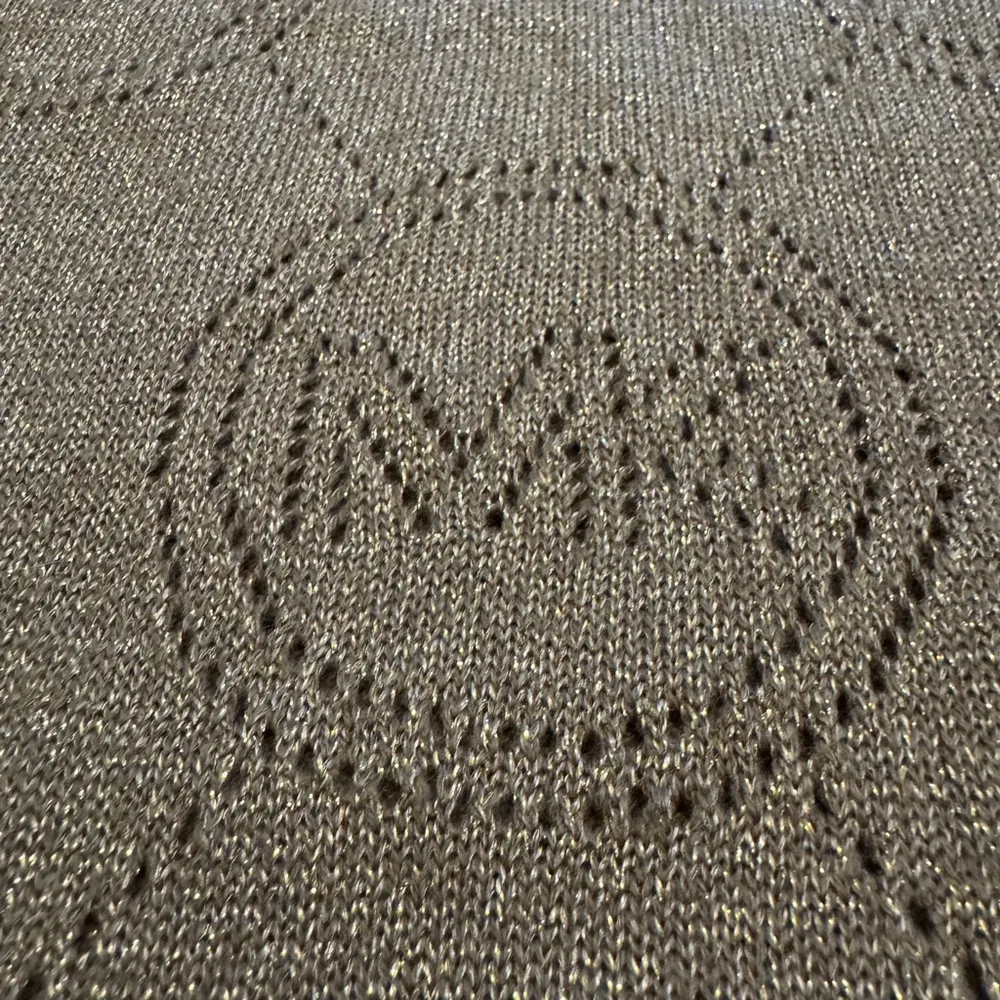 Michael Kors Gold Metallic Wool Blend Infinity Scarf, One Size - Image 3