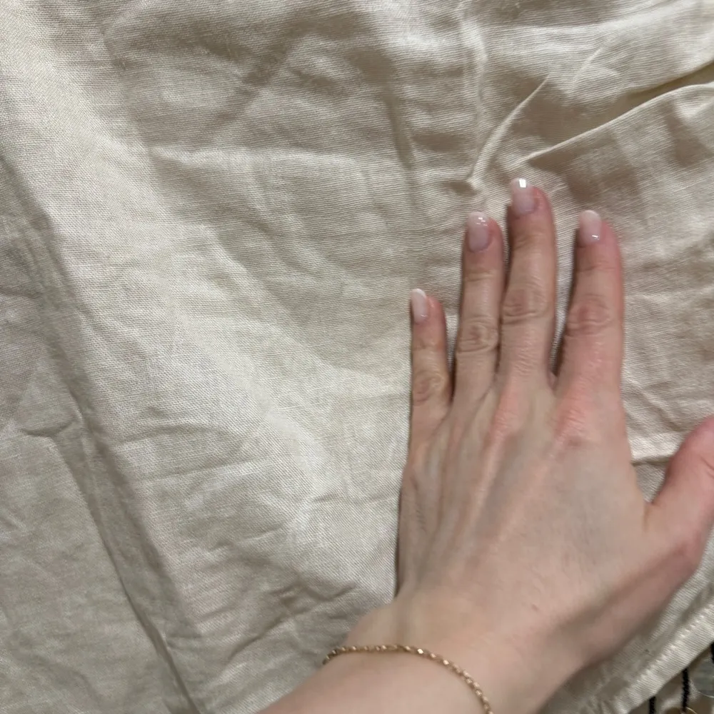 Zara Linen skirt coins embellished wrap mini beige sand tassels high waisted - Image 6