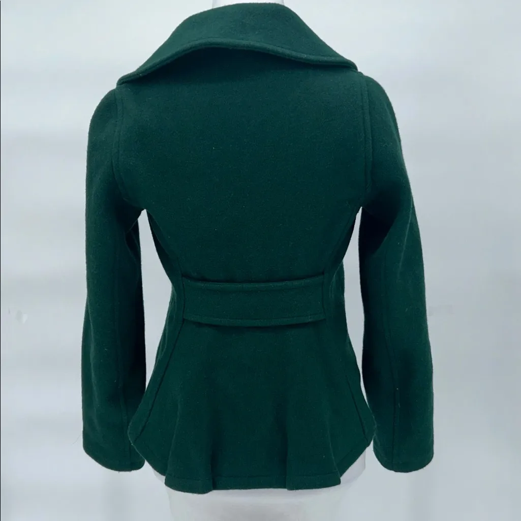 VTG Fidelity Green Wool Peacoat Women XS Military Double Breasted Made USA - Image 9