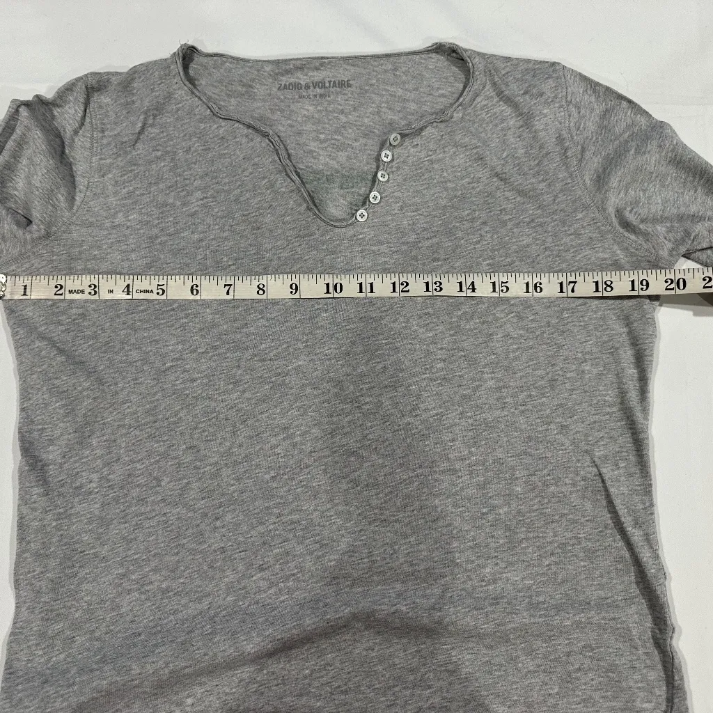 Zadig & Voltaire Grey T-Shirt -‎  One Size - Image 9