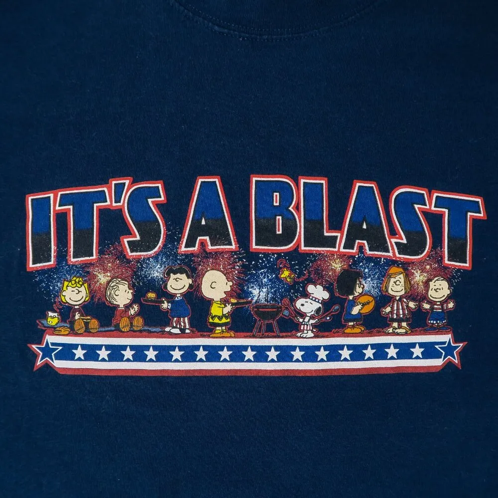 Vintage 90s Peanuts Charlie Brown It's A Blast 4th of July T - Image 4