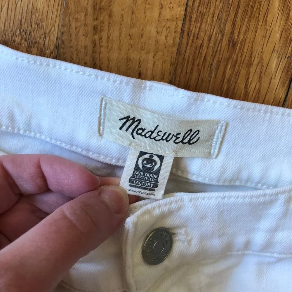 Madewell NWOT Women's Perfect Vintage Wide Leg White Jeans 32 - Image 7