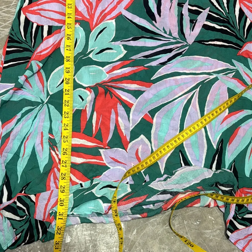 Anne Cole Green and Pink Swim Coverup with Bell Sleeves Xl/XXl - Image 7