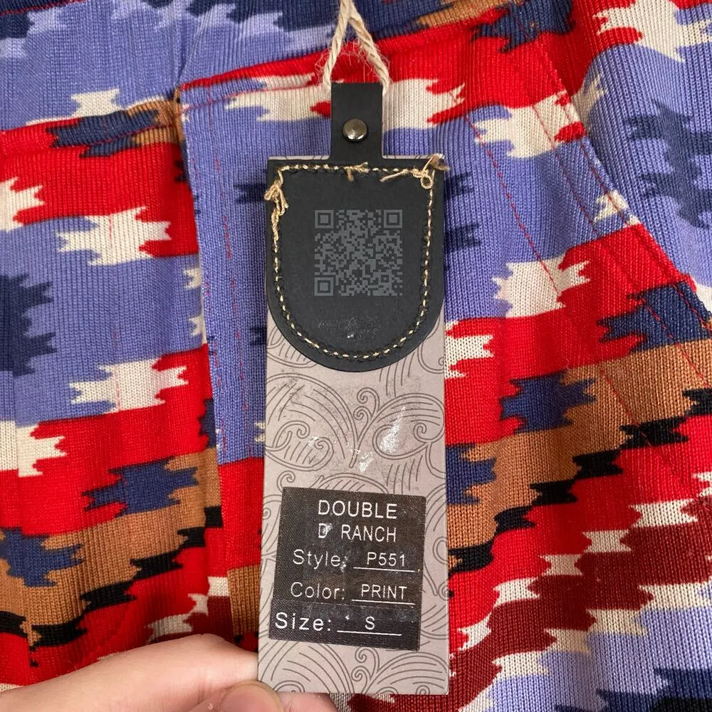 NWT DOUBLE D RANCH Sierra Bonita Southwestern Print Jogger Pants Size Small Red - Image 7