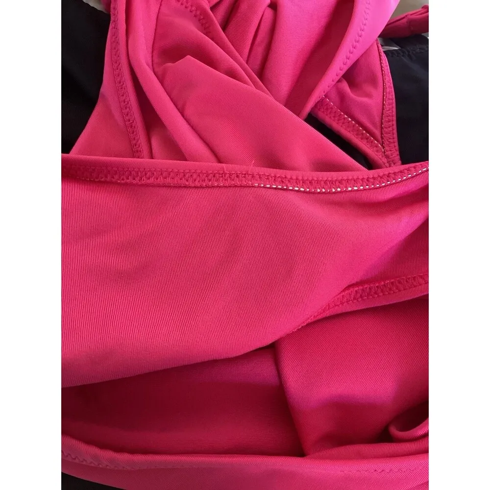 Solid & Striped Hot Pink Esme One Piece Swimsuit Keyhole L - Image 7