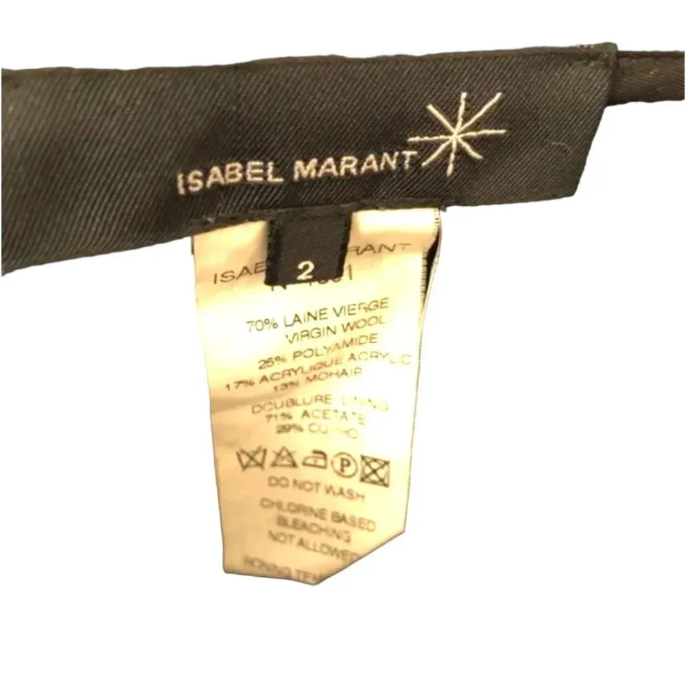 Isabel Marant Charcoal Marled Wool Mini Skirt‎ - Image 8