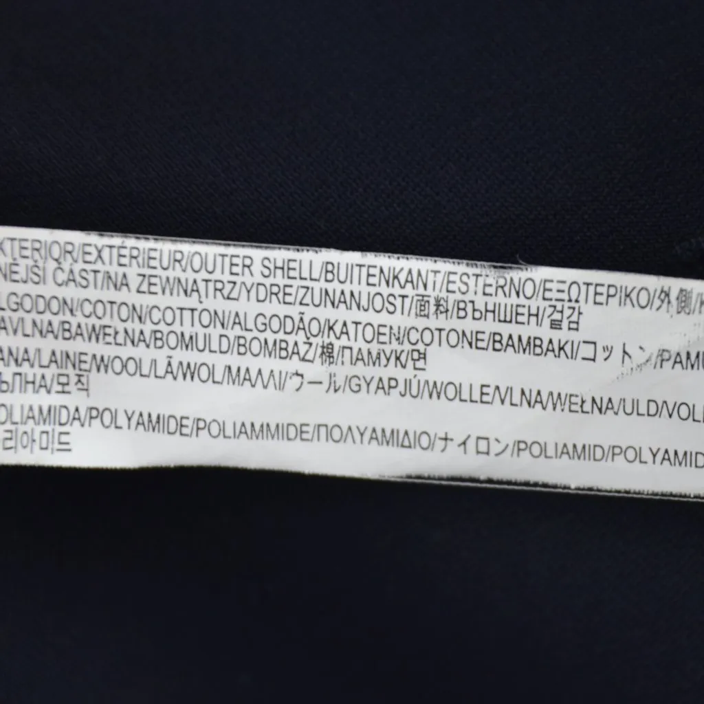 ZARA Double Breasted Wool Blend Short Coat Lined Peacoat Navy Blue Women's S - Image 8