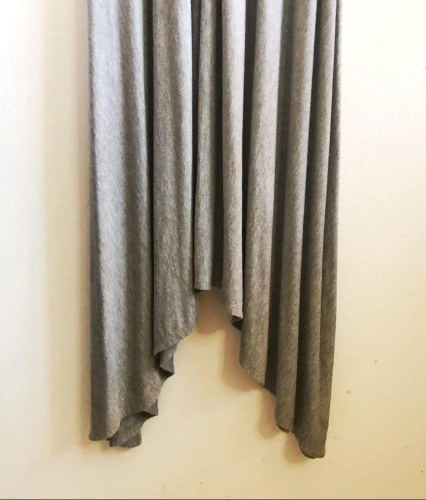 Anthropologie Maeve Dress Sleeveless Knit Midi Heather Grey Handkerchief Hem XS - Image 10