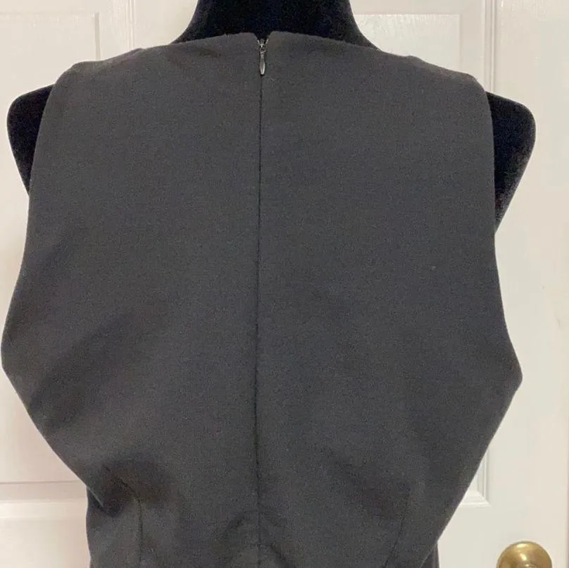 blk sleeveless dress w/faux leather sides. M - Image 5