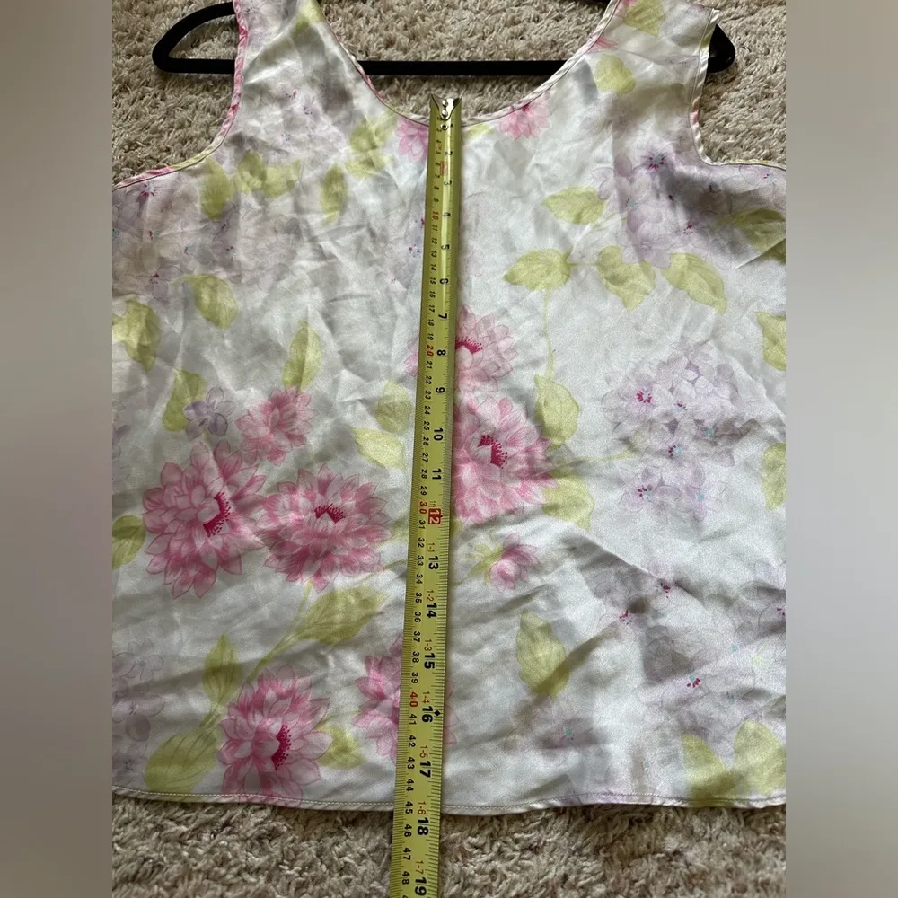 Vintage Cinema Etoile Women’s Camisole Sleeveless Blouse Floral Tank Top Size XL - Image 6