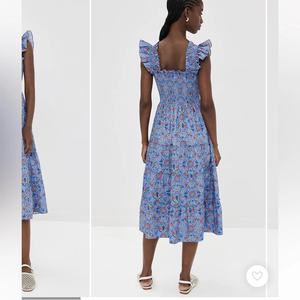 Hill house nap dress in Swedish Floral/Blue Multi nwot casual boho cottage $200 Blue Size XS - Image 2