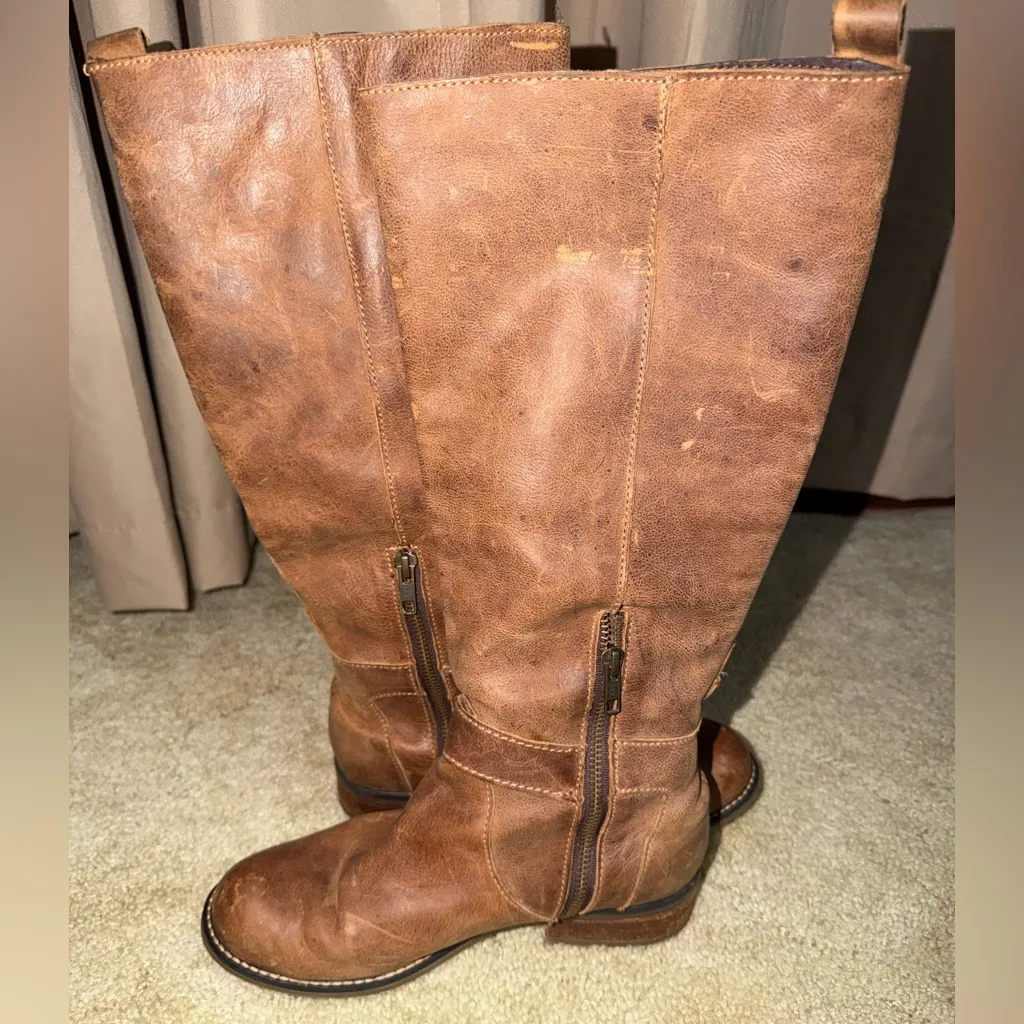Corral Boots Brown Tan Leather Riding Boots Western Size 8 - Image 10