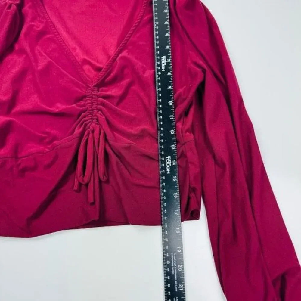 Planet Gold Burgundy Crop Top Size Small‎ - Image 5