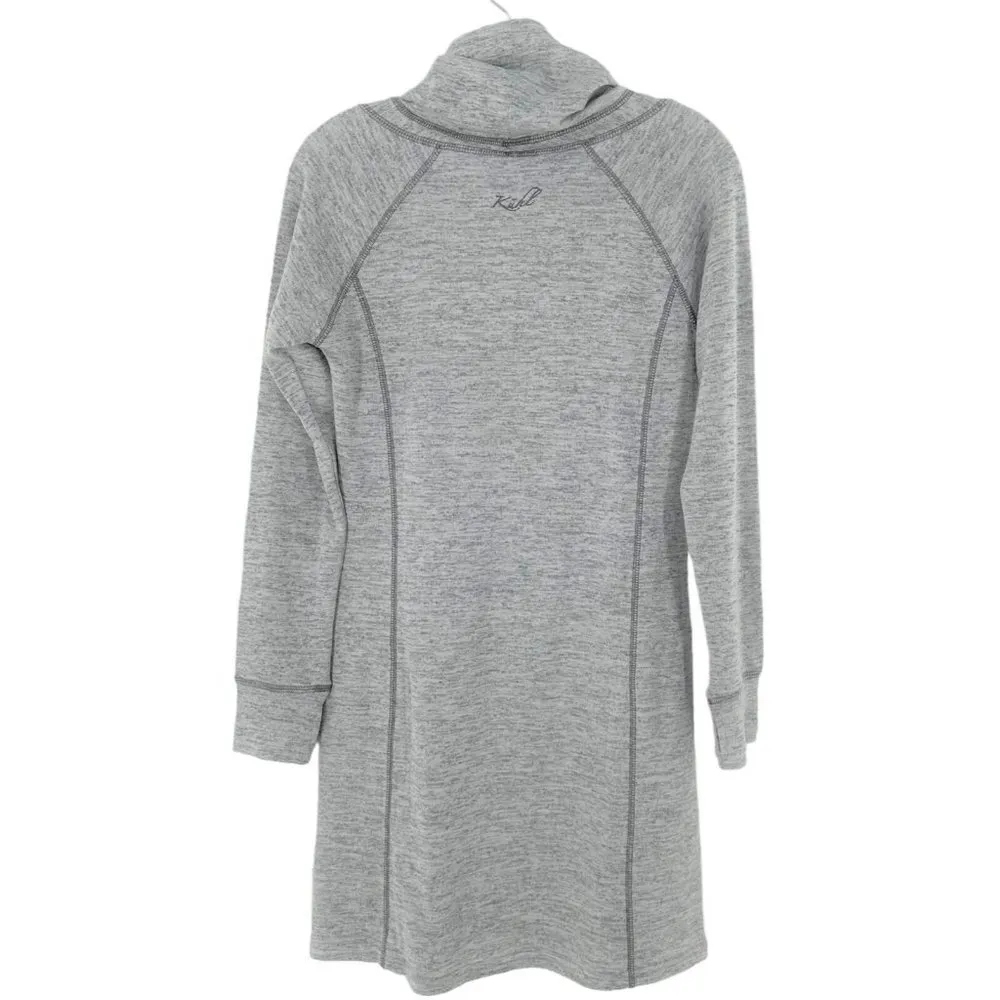 KUHL Lea Heathered Ash Gray Knit Long Sleeve Dress Size Small - Image 6