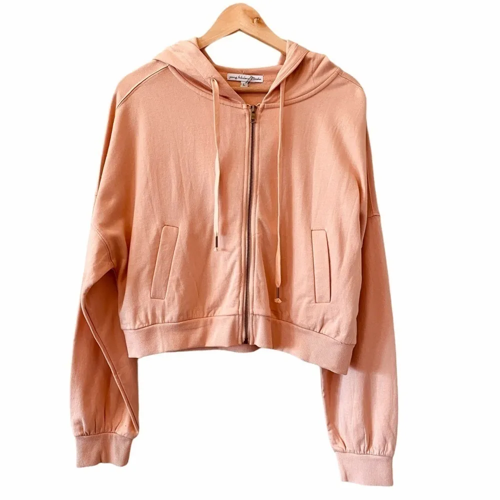 YOUNG FABULOUS & BROKE Cropped Hoodie Size L NEW - Image 2