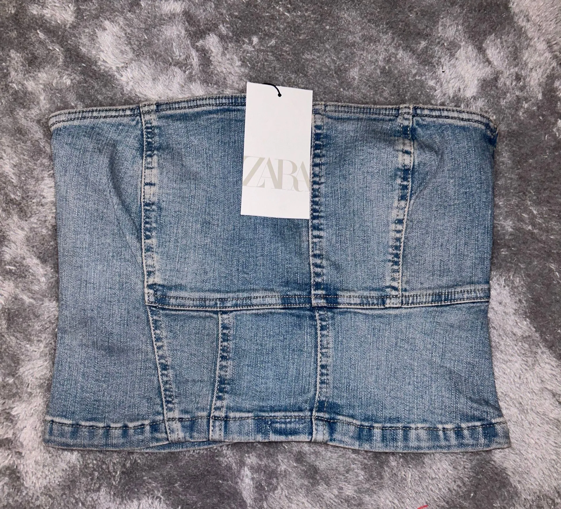 ZARA Denim Corset Top - Image 2
