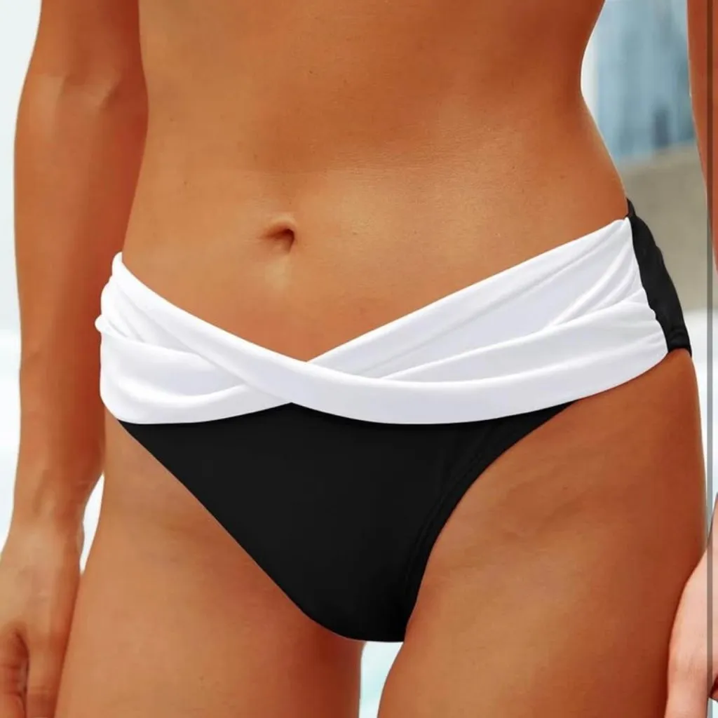 NWT Yonique Women Two Piece Bathing Suit Push Up Bikini Set Halter Swimsuit XL Black - Image 8