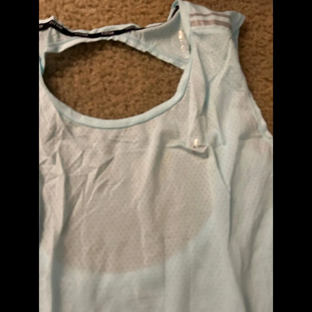 top light blue tank gym work out size xl - Image 4