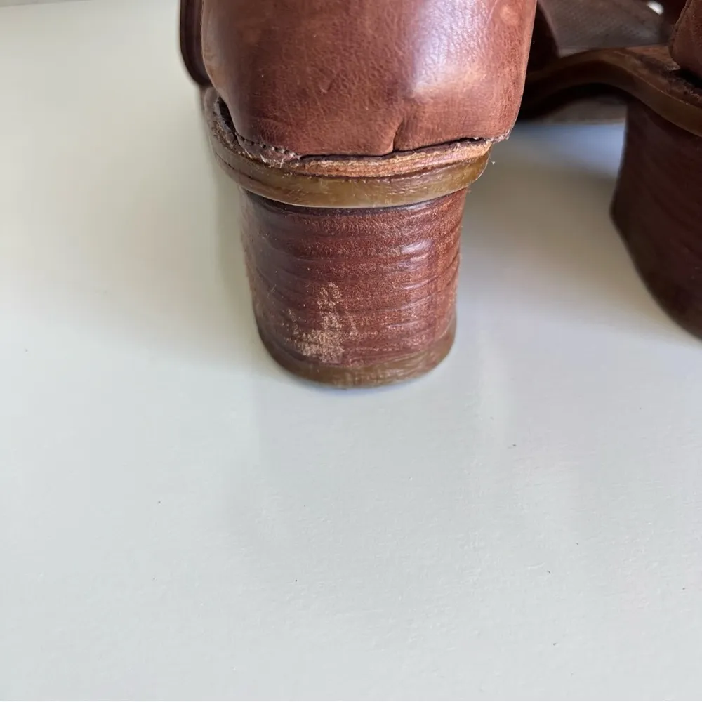 A.S.98 Women’s Kenya Leather Heeled Sandals Brown Size 10 - Image 7