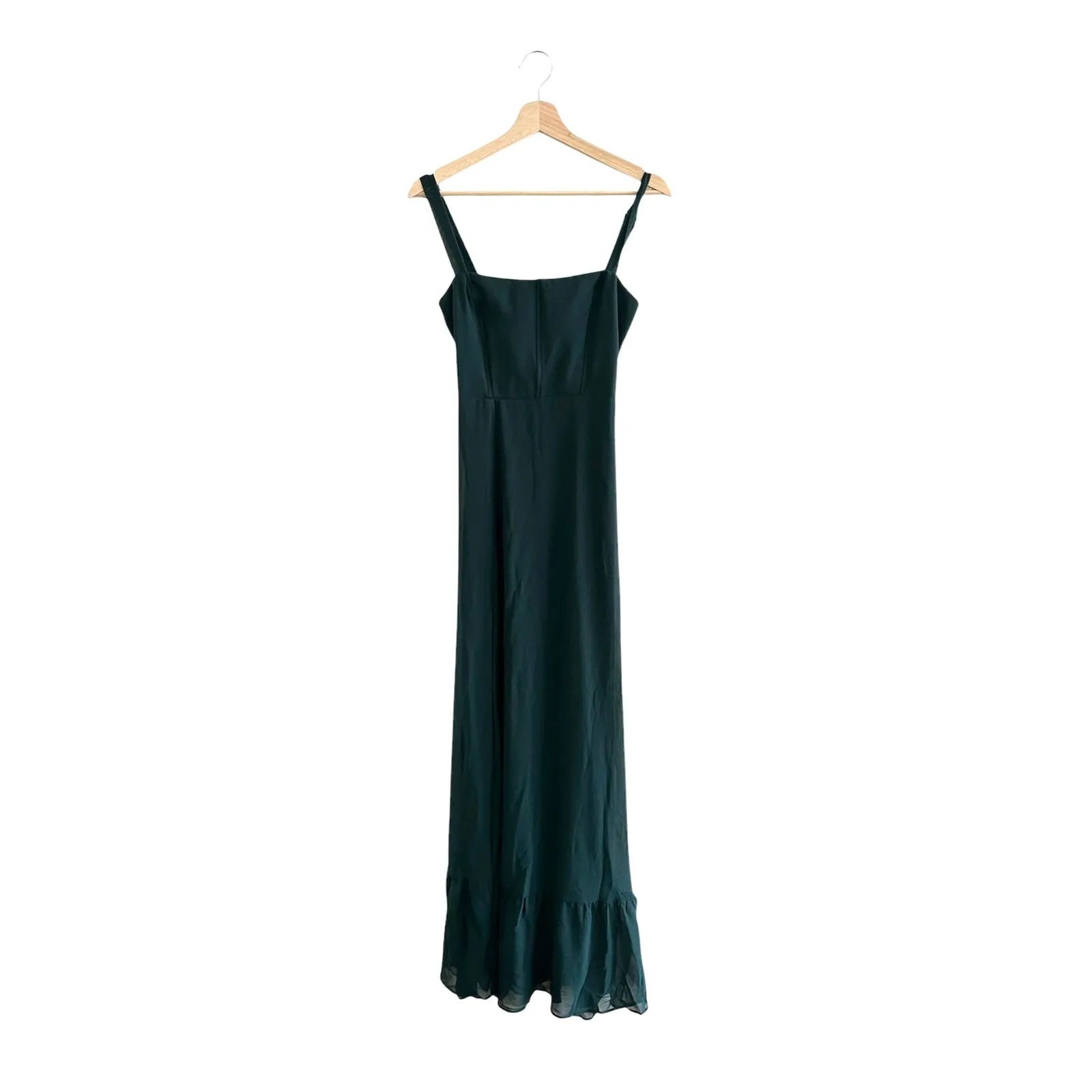 Show Me Your Mumu Clarissa Corset Dress in Emerald Chiffon XS - Image 4