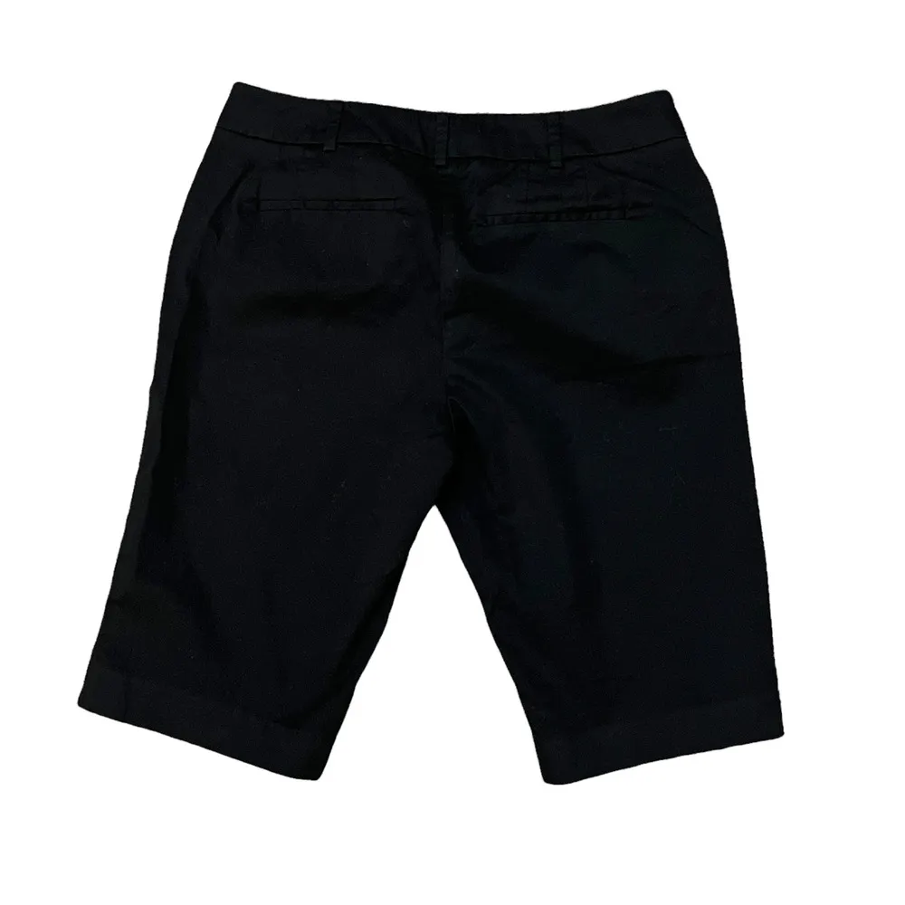 NY&C 7th Avenue SIZE 8 Bermuda Knee Length Signature Fit 4 Pocket Shorts Black - Image 2