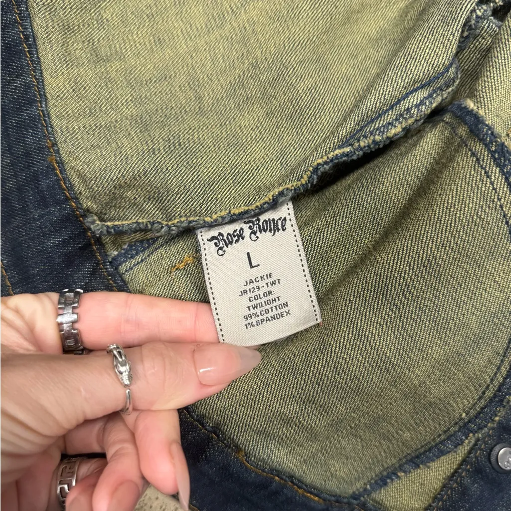 Rose Royce Thick Stitch Denim Jacket Blue Size L - Image 8