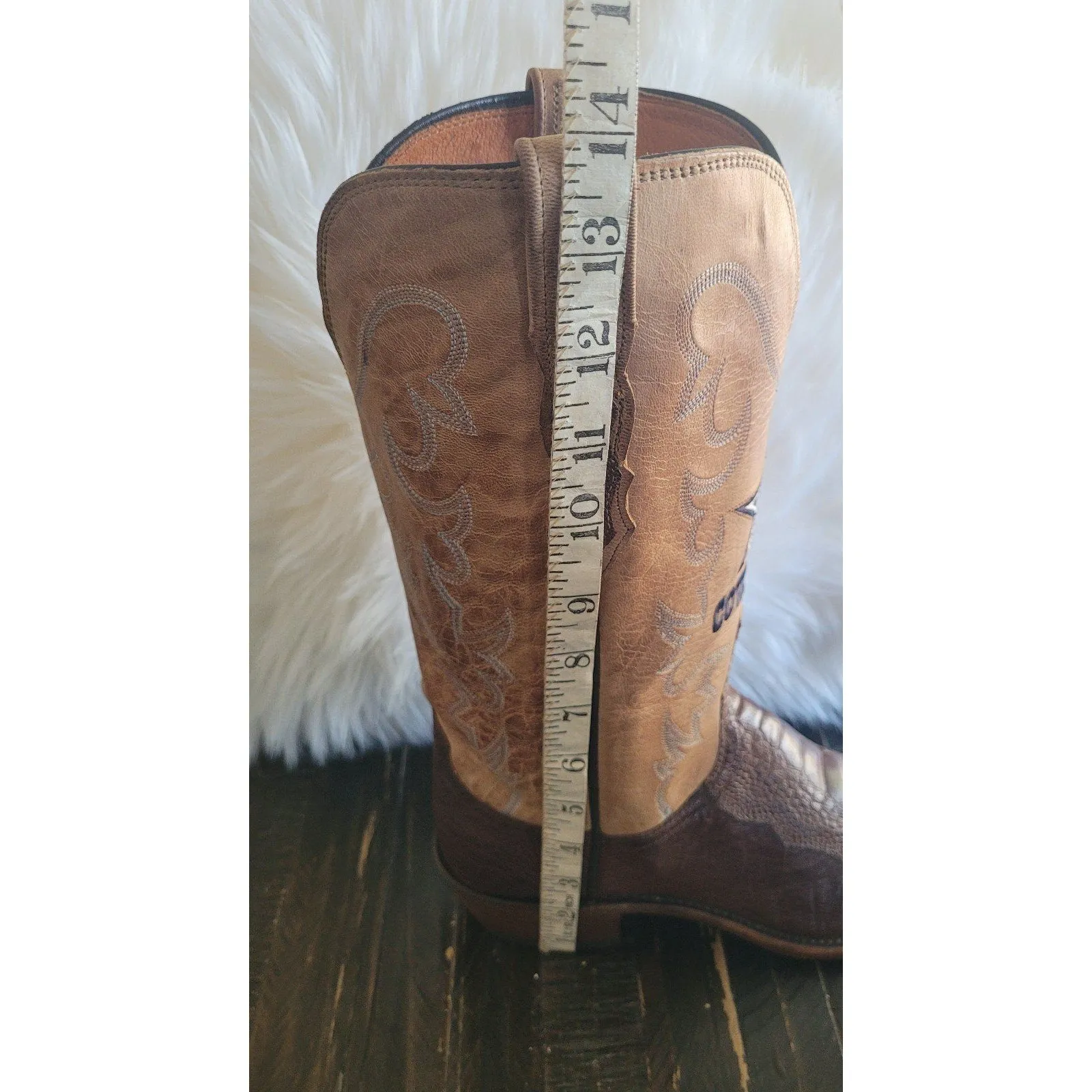 LUCCHESE Leather Western Boots Women's Size 11B - Image 10