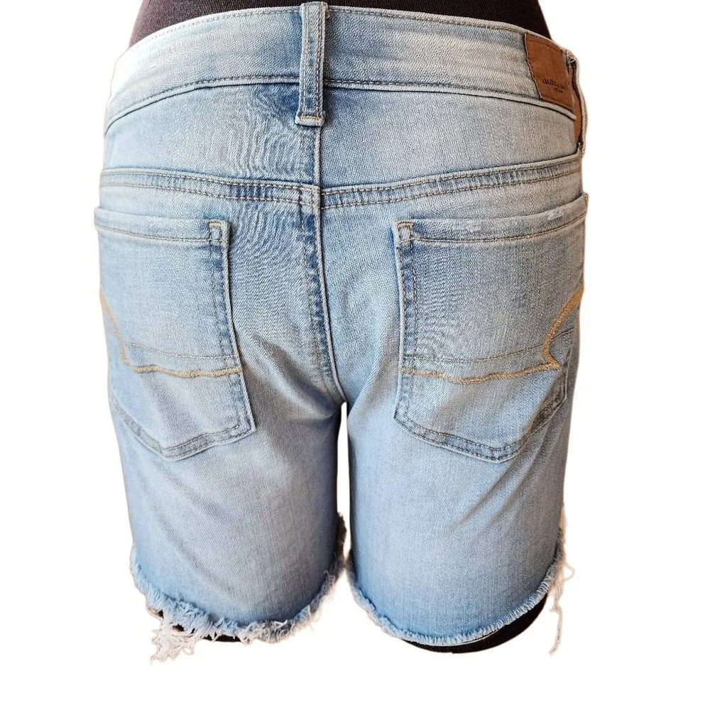 American Eagle Outfitters Midi Blue Jean Shorts (2) - Image 3