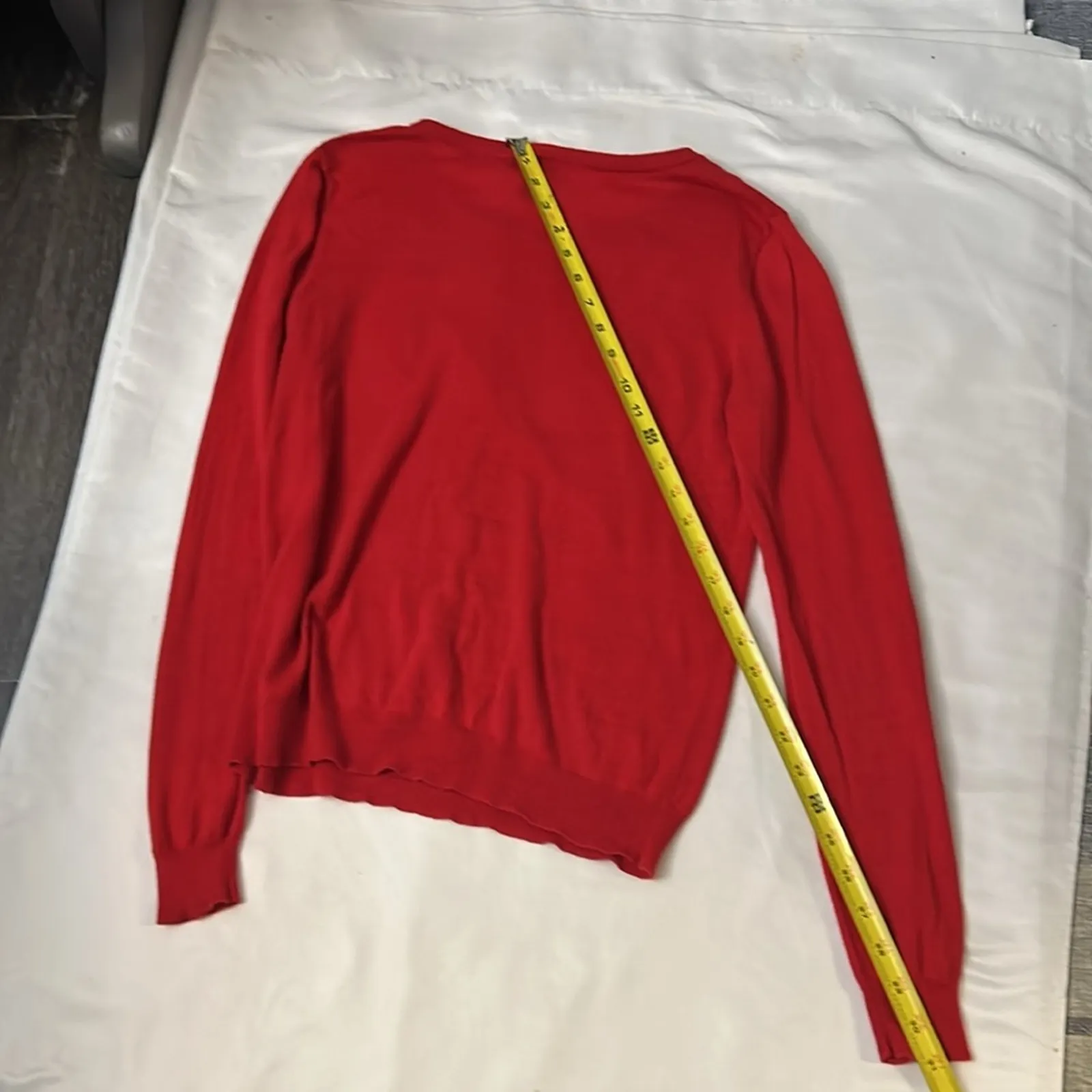 Rue 21 Red/White Seahorse Sweater Long Sleeve S Casual Mermaid Cherry Girl Boho - Image 9