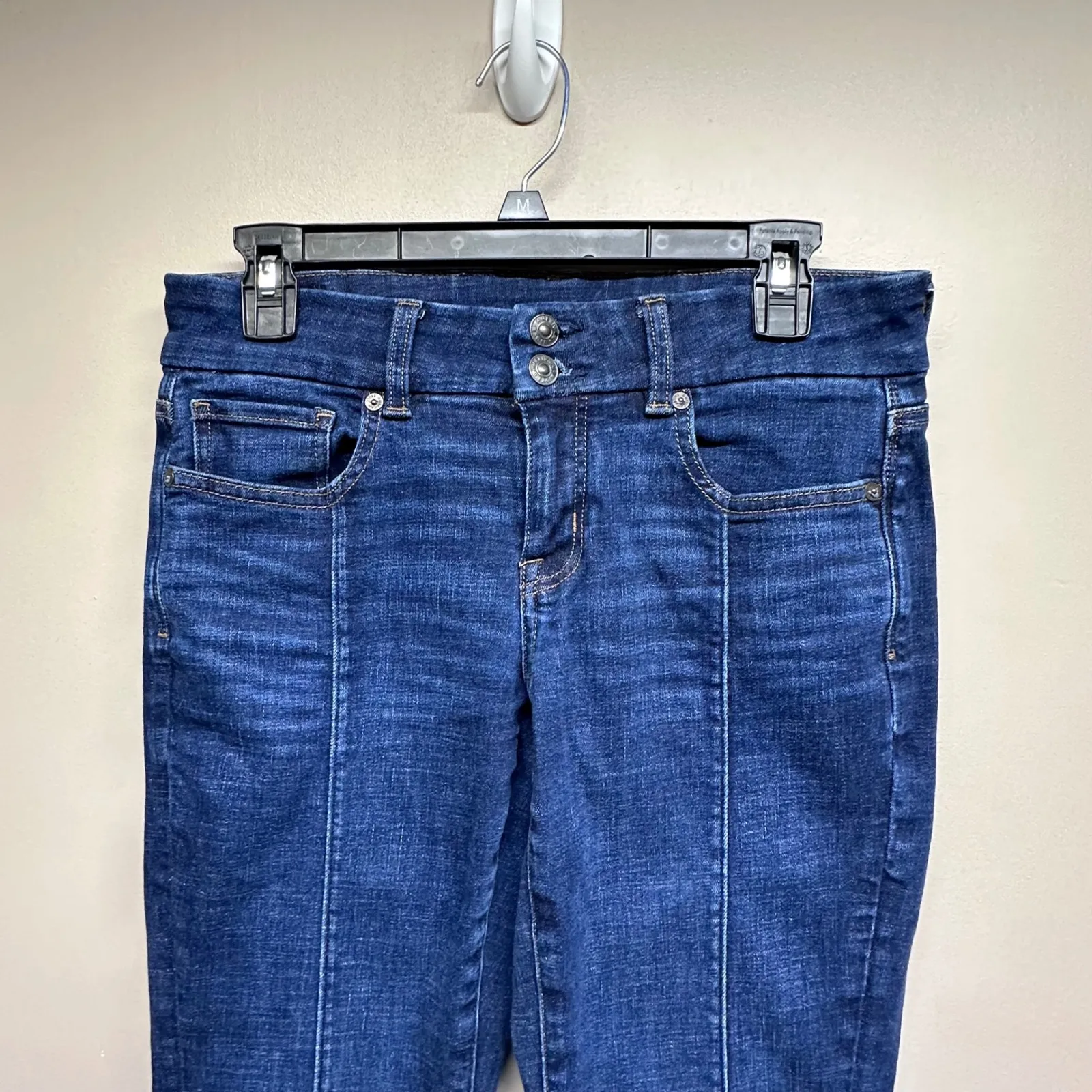 American Eagle Outfitters Womens Jeans Dark Wash Bootcut Stretch Size 4 Short - Image 3