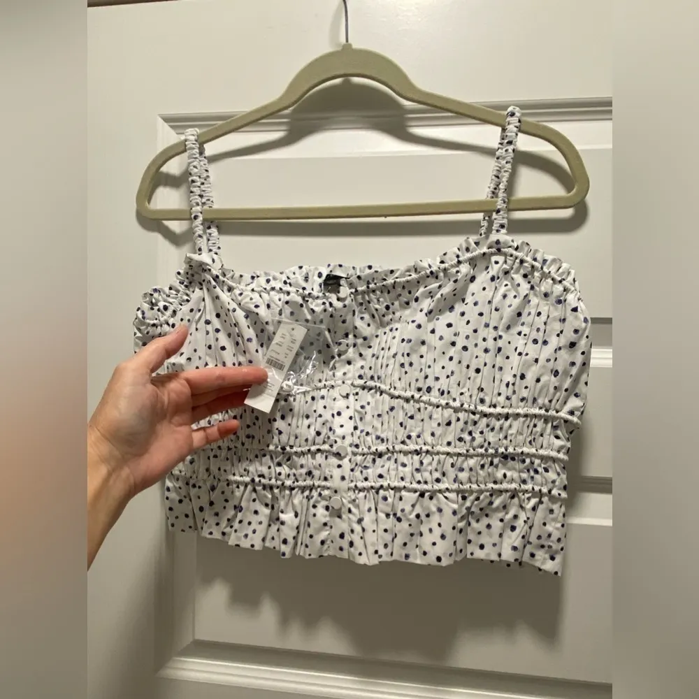 NWT J Crew Two Piece Set in white and blue - Image 3