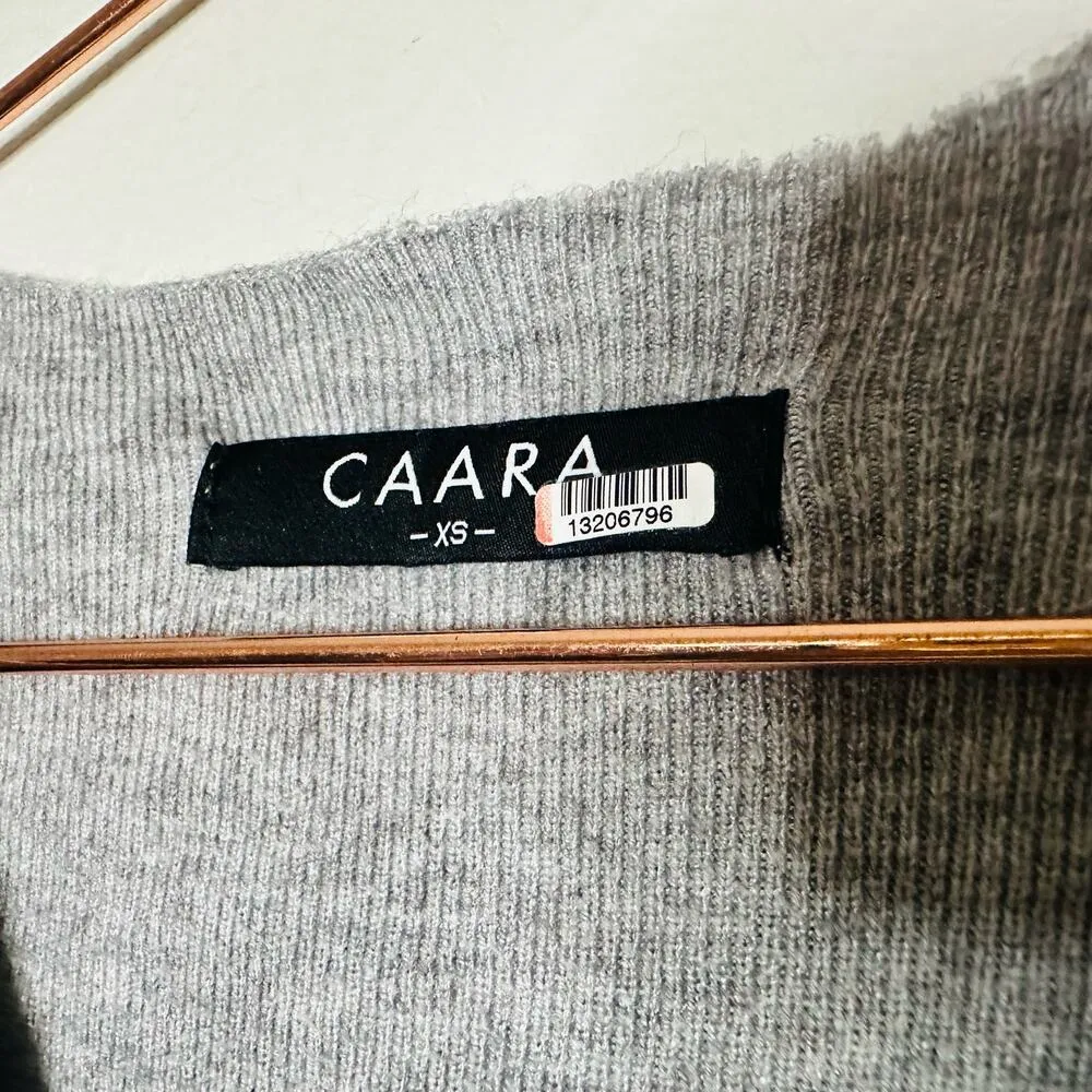 CAARA Women's Light Grey Sweater Knot at Waist Bintu Midi Dress Size Extra Small Gray - Image 7