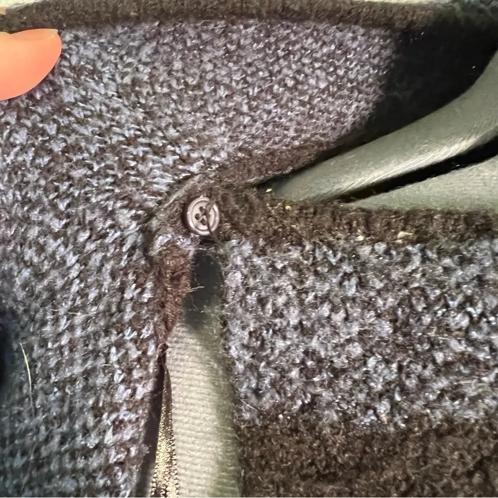 Joseph A . Buffalo Check Longline Duster Cardigan Blue Black - Image 12