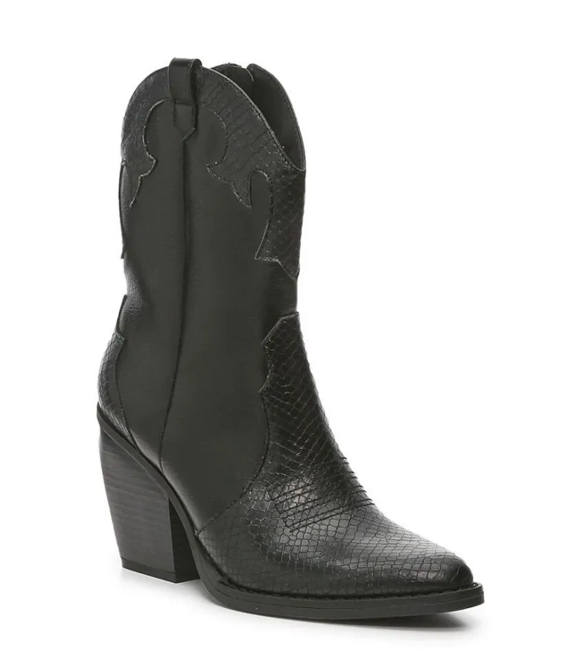 mix no. 6 On up, cowboy boots / booties black - Image 2