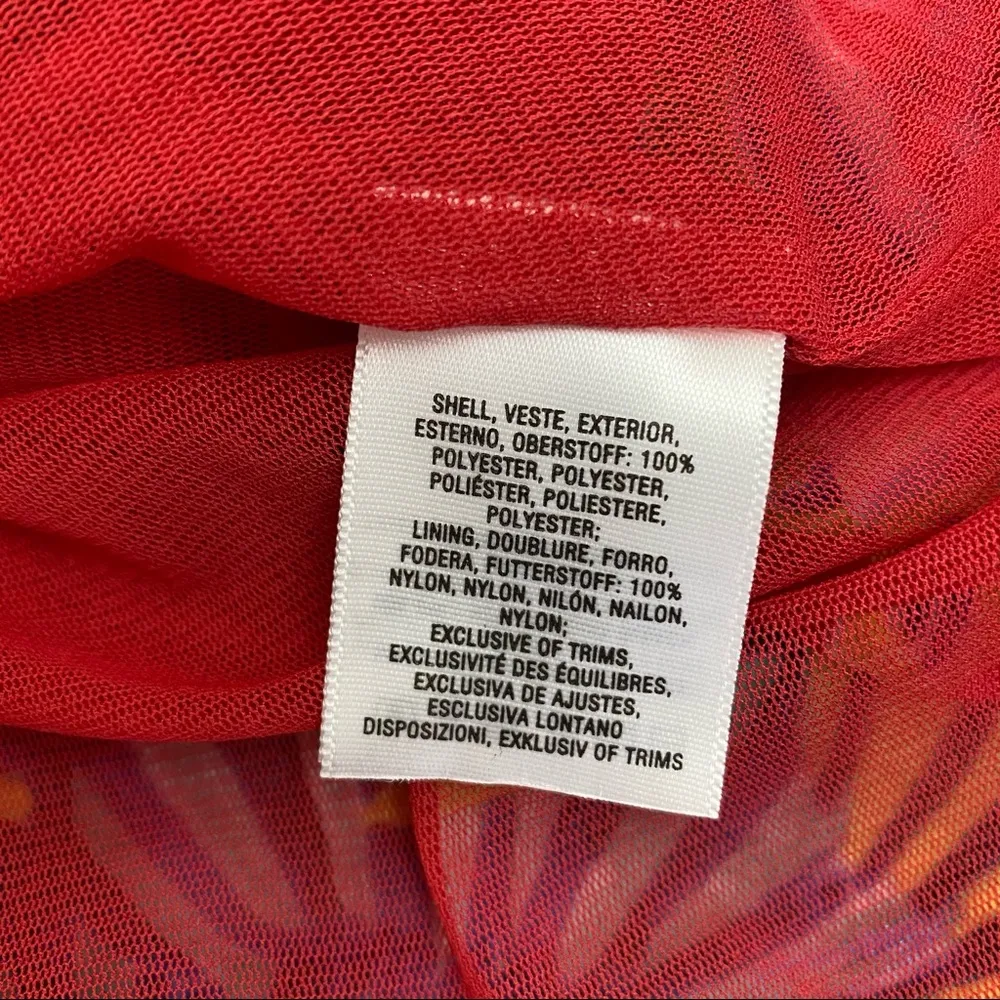 Anthropologie Deletta Epona Tropical Bird Floral Mock Sleeveless Top Red - Image 12