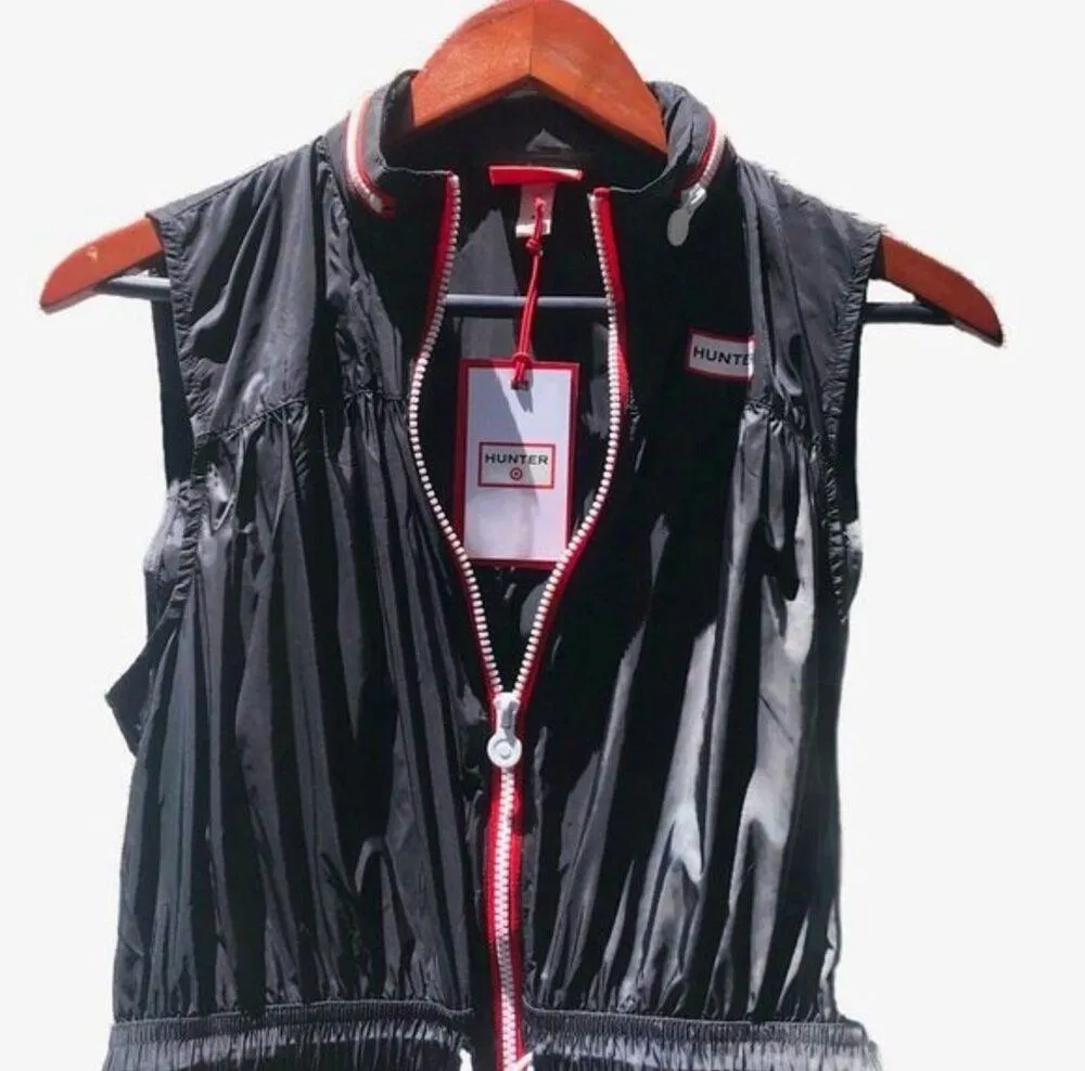 Hunter for Target Black Sleeveless Windbreaker Full Zip Hooded Active Dress NWT - Image 6