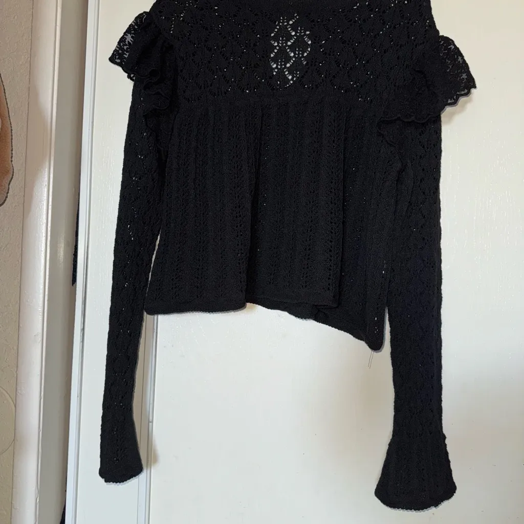 Zara Elegant Black Lace Blouse - Image 9