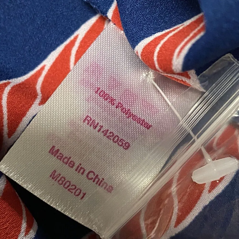 Macbeth Collection by Margaret Josephs Stripe Pink Blue Top Blouse Long Sleeve L - Image 6