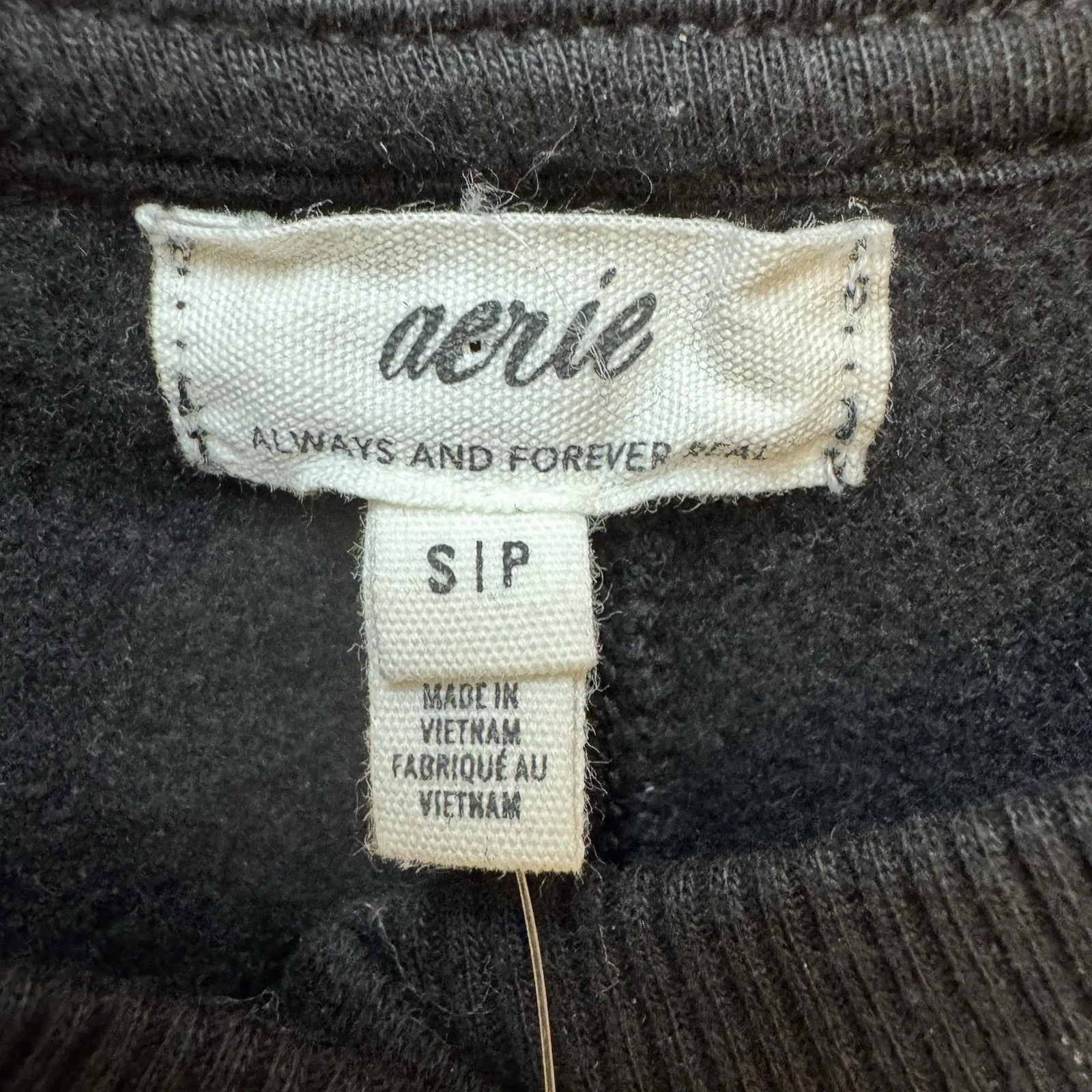 NWT Aerie Cardi Bomber Womens Small Black Snap Button Up Pockets Oversized - Image 3